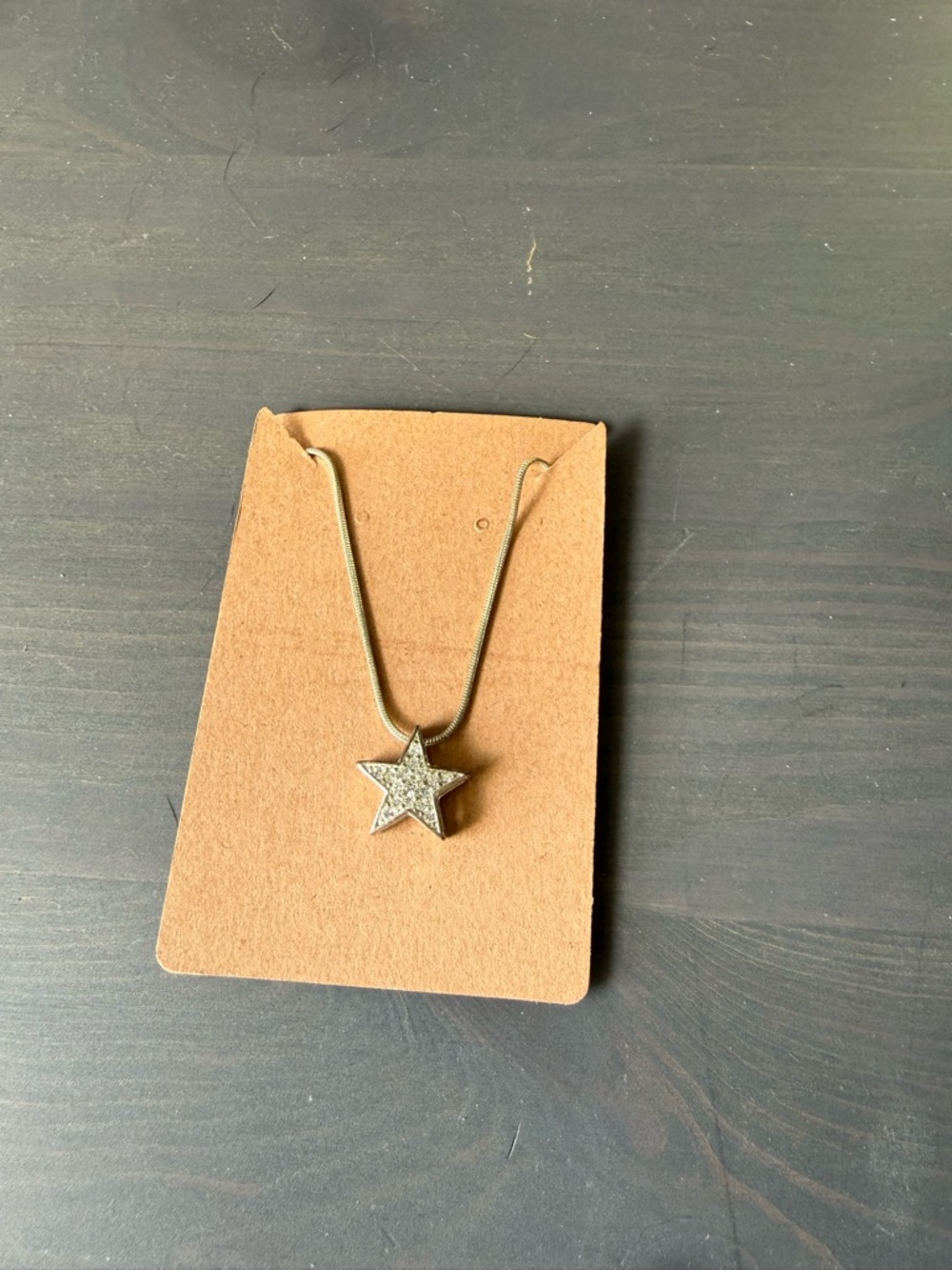 Silver Star Pendant Necklace - Sparkling Pave Star Necklace